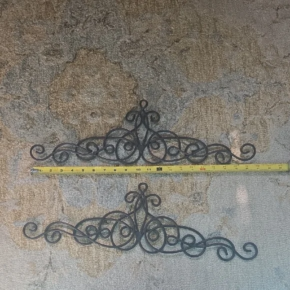 Ornate Black Metal Wall Art Set - Picture 2 of 3